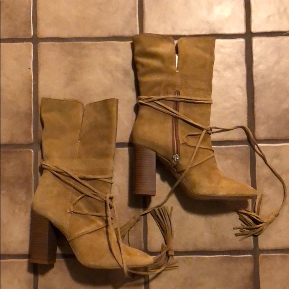 Zara Tan/Camel ankle boots - Picture 3 of 6